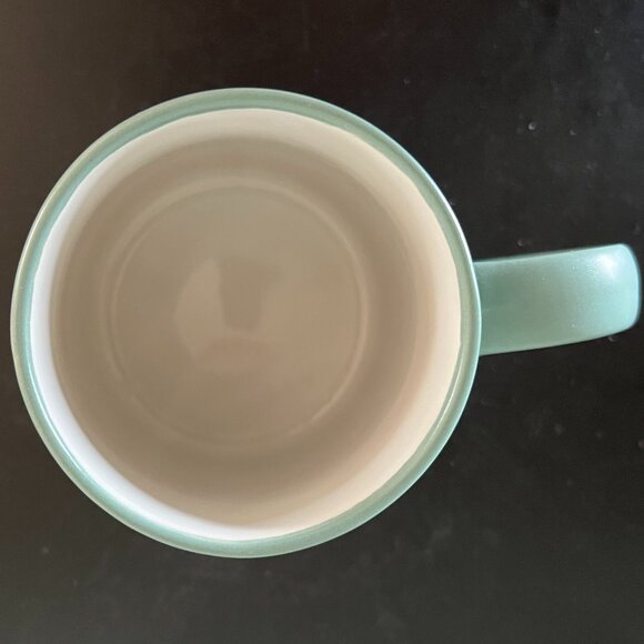 THYME & TABLE Sage Green Stoneware Mug ~ Chevron Design White & Metallic Brass - Picture 11 of 13